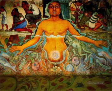 Diego Rivera Werke - Figur symbolisiert das asiatische Rennen 1951 Diego Rivera